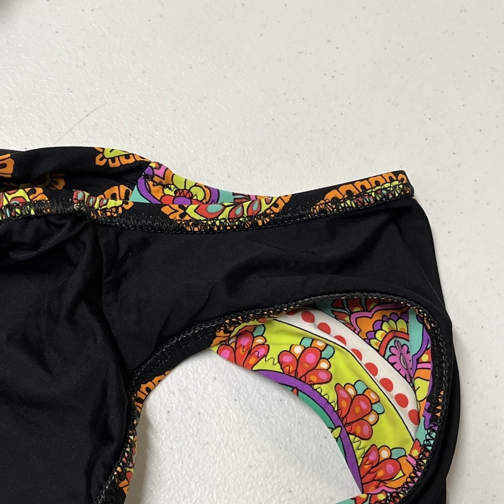 Trina Turk Bikini Vibrant Colorful Swimsuit Halter Tie Resort Beach Vacation - Picture 13 of 13